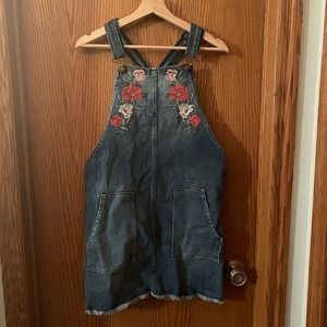 NWT hollister overall jean skirt